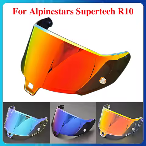 R10 Motorcycle Helmet Lens For Alpinestars Supertech R10 Helmet Visor Windshield Shield Glasses Viso
