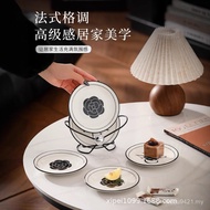 Light Luxury Ceramic Spit Bone Butterfly Western Food Plate Commercial Household Plate Multi-Purpose