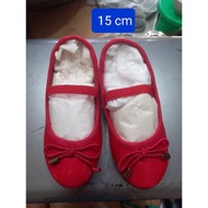 Red shoes for children 15 cm