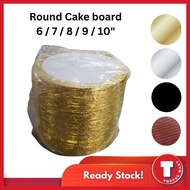 [Bundle x50pcs] Round Cake Board  (Size  5 / 6 / 7 / 7.5 / 8 / 8.5 / 9 / 9.5 / 10 / 10.5 Inch) Papan