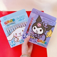 Sanrio Crayon Oil Pastel High-Value Kuromi Cinnamon Dog Children Coloring Graffiti Painting Pen Day 