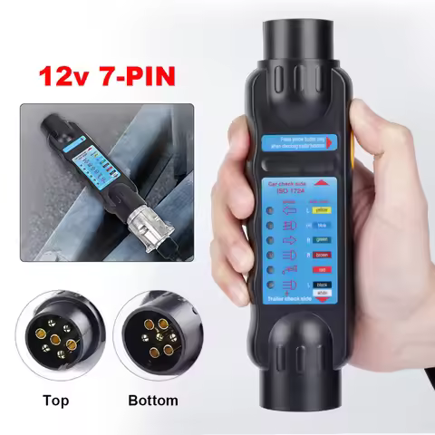 7 Pin Trailer Socket Tester Towbar Plug Socket Diagnostic Tools Caravan Towing Tow Bar Light Wiring 