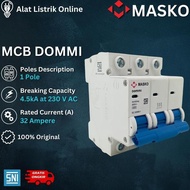 DISC PRICE - Masko MCB DOMMI 3P 32A / 40A 3 Pole Phase Ampere SNI 32 a / 40 a
