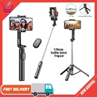 Bluetooth Selfie Stick 170cm 3 in 1 Selfie Stick Tripod Portable Monopod With LED For Selfie Video L