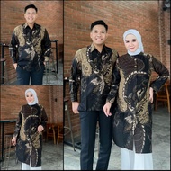 KEMEJA PRIA Batik Tunic Couple Modern Couple Clothing Set Batik Shirt Men Dress Batik Baju Bati Couple