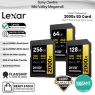 Lexar 2000x SD Card UHS-II Card GOLD Series (4K V90 U3 UHS-II 300MB/s)