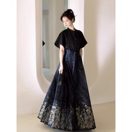 Top Chinese Style Hanfu S-L Improved Style Hanfu Summer Women Suit Horse Skirt Long Printed Horse Sk