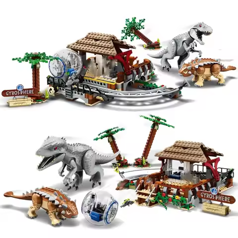Dinosaur Movie Series Building Blocks Compatible Sets Indominus Rex vs. Ankylosaurus Children's Worl