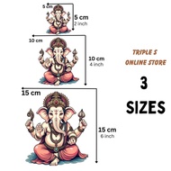 Ganesha 3D UV Stickers | Stiker Vinil Tahan Air Aesthetic untuk Telefon, Laptop, Jurnal & Kerajinan 