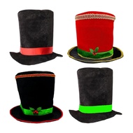 [whfashionkk] Ringmaster Top Hat Funky Nutcracker Hat for Family Gatherings Dress up Holiday
