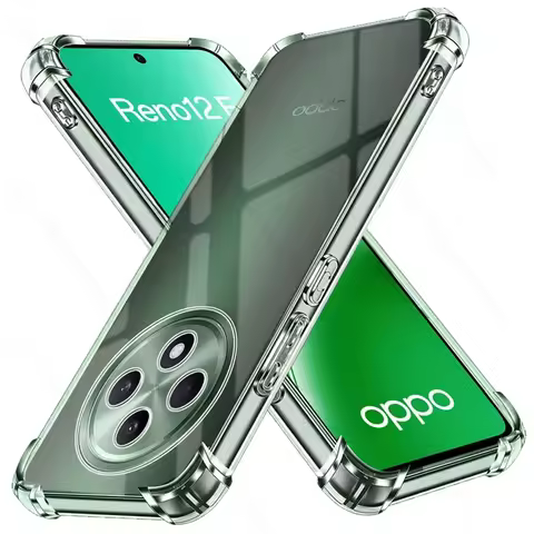 Airbags Shockproof Clear Silicone Case for Oppo Reno12 F 4G 5G TPU Soft Cover Opo Orro Appo Reno12F 