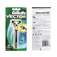 Gillette ยิลเลตต์ เวคเตอร์ Vector ด้าม มีดโกนหนวด พร้อมใบมีด Gillette Razor for Men Includes 1 Handle