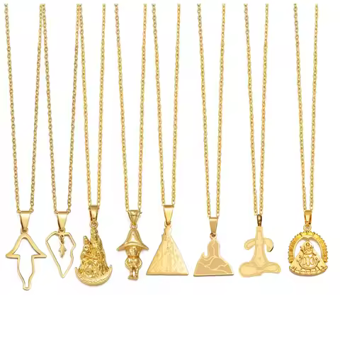 1Piece Spain Canary Islands La Palma Roque Nublo Canarias Necklaces Traditional Culture Virgen De La