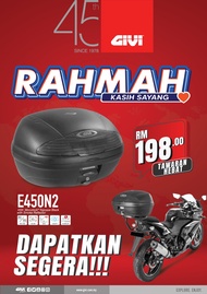 GIVI BOX E450N2 E 450N2 LIMITED EDITION RAHMAH GIVI BOX 45 LITRE GIVI BOX SIMPLY 2 BLACK W/O LIGHT S