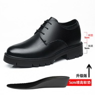 COD Height Increase Shoes Men 8cm Four Seasons Height Increase Men's Shoes 10cm Wedding Shoes Low-To