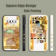 Casing For Redmi 9A 9C Note 10 10s 10 2022 Note 8 10 10T 10Pro Money Pesos Set Five Peso 500 OYZ15 P