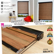 MYLANGSIR Korea Zebra Blinds BLACK System Height 6 Feet(183cm) / Langsir Bidai Korea / Width 2 Feet 
