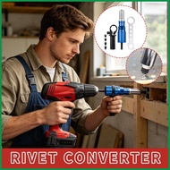 Electric Rivet Nut Drill Adapter Cordless Electric Power Attachment Pop Rivet Adapter Kit for Automo