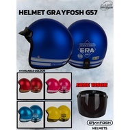 Grayfosh G57 Era 3 Pin Helmet X-dot Gracshaw Replica MS88 SGV Multi-Colour Removable Sponge Cafe Rac