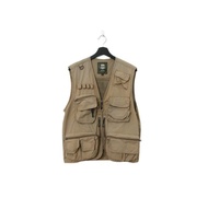 Back to Green-經典釣魚背心 卡其 多口袋v-23/vintage vest