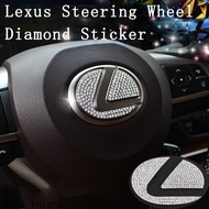 Car steering wheel logo diamond decoration stickers Car Accessories for Lexus ES ES200 ES300 NX NX20