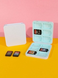 Agitomo白色遊戲卡和tf卡收納盒,可容納12張遊戲卡,適用於switch,switch Oled,switch Lite的便攜式收納盒