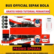 PAPERCRAFT / STIKER MINIATUR BUS TRUK LEMBARAN DIY BUS KLUB SEPAK BOLA