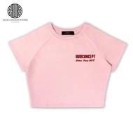 HUB CONCEPT STORE | "Simple HUB" Crop Top (BLACK/PINK)