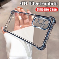 For Samsung Galaxy A25 6.5 inch SM-A256E A256B A256U A256U1 Soft Silicone Edge Plating Jelly Case Mi