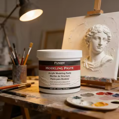 10.15oz/300ml Acrylic Modeling Paste, White Texture Paste, Art Sculpting & Line Drawing Gel, Ready t