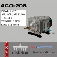 【🥇】HAILEA Aquarium Electromagnetic AC Air Pump Air Compressor High Air Volume Oxygen Pump ACO-208/AC