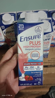 ‼️New product ENSURE PLUS HIGH PROTEIN strawberry chocolate vanilla 237ml strawberry