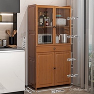 ST/💚Yunzhu Family Solid Wood Sideboard Simple Cupboard Home Kitchen Old-Fashioned Food Cupboard Cupboard Wall-Mounted La