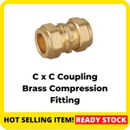 C x C Coupling Socket Euco Brass Compression Fitting MM Size 42mm, 54mm