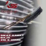 K55 Sikat Kawat Lurus Baja 210x25mm Untuk Kerak Membandel Universal Hand Straight Steel Wire Sikat T