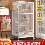 In stock Large BIRD CAGE Breeding Bird Villa Budgie Cage Black Phoenix Stone Flute High Quality Hous