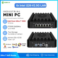 SZBOX Mini Soft Router Ultra7 165H DDR5 32GB 1TB 6*RJ45 4G WIFI GPU NUP Ai Proxmox PVE Customization