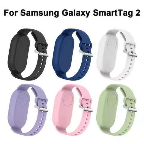 For Samsung Galaxy SmartTag 2 Soft Silicone Strap Bracelet Protective Cover Shell for Galaxy SmartTa