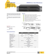 Amperes DP2500 500W x 2 100V dual channel power amplifier, 1 hu
