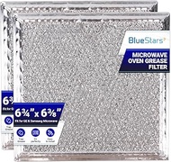 PACK OF 2 BlueStars WB02X11534 Microwave Oven Grease Filter 6-3/8 x 6-3/4 x 3/32 inch - Fit for GE &