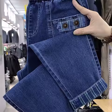 New Autumn Korean Jeans Women Elastic High Waist Fashion Wild Women Pants Haren Jeans Loose Comforta