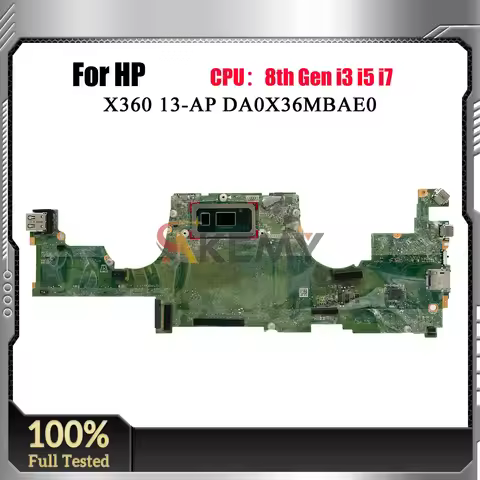 DA0X36MBAE0 Laptop Motherboard For HP Spectre X360 13-AP With i5 i7 8th Gen CPU 8GB 16GB RAM L37640-