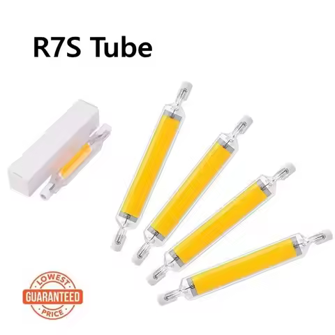 LED R7S COB Glass Tube 78mm 118mm J78 J118 High Power COB Light Bulb AC110V 120V 130V 220V 230V 240V