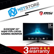 MSI G32CQ5P 32' WQHD 170Hz CURVED GAMING MONITOR -  9S6-3DB44H-034