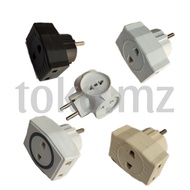 Multi-purpose 3-hole and 4-hole T-plug, 3-way plug, 4-way plug, T-plug