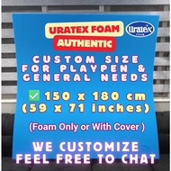 Uratex Foam for Playpen and General Use 150x180 cm / 59x71 inches (Foam Only or With Cover)