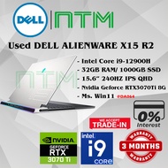 #DA064 USED DELL ALIENWARE X15 R2 Gaming Laptop intel i9-12900H 32GB 1TB SSD NVIDIA RTX3070Ti RTX 30