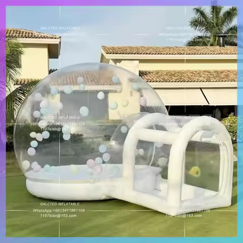 White Castle Jumping Trampoline 10FT Inflatable Bubble Balloon House Commercial PVC Bubble Balloon T