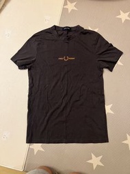 Fred Perry 黑色短袖T恤 S Size