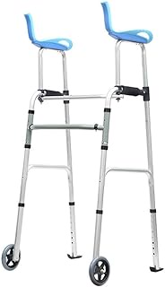Walkers for seniors Walking Frame, Compact Folding Walker with Arm Support for Seniors, Adults, Extra Wide Front Wheel Walker, Lightweight Supports up to 300 lb,Space Saver rollator Decoration
